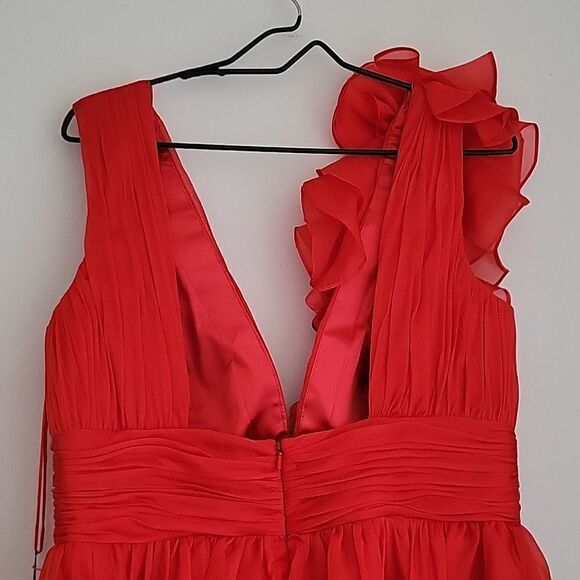 NWT cocktail dress Rosette Pintucked Fit-&-Flare Dress - Picture 12 of 13